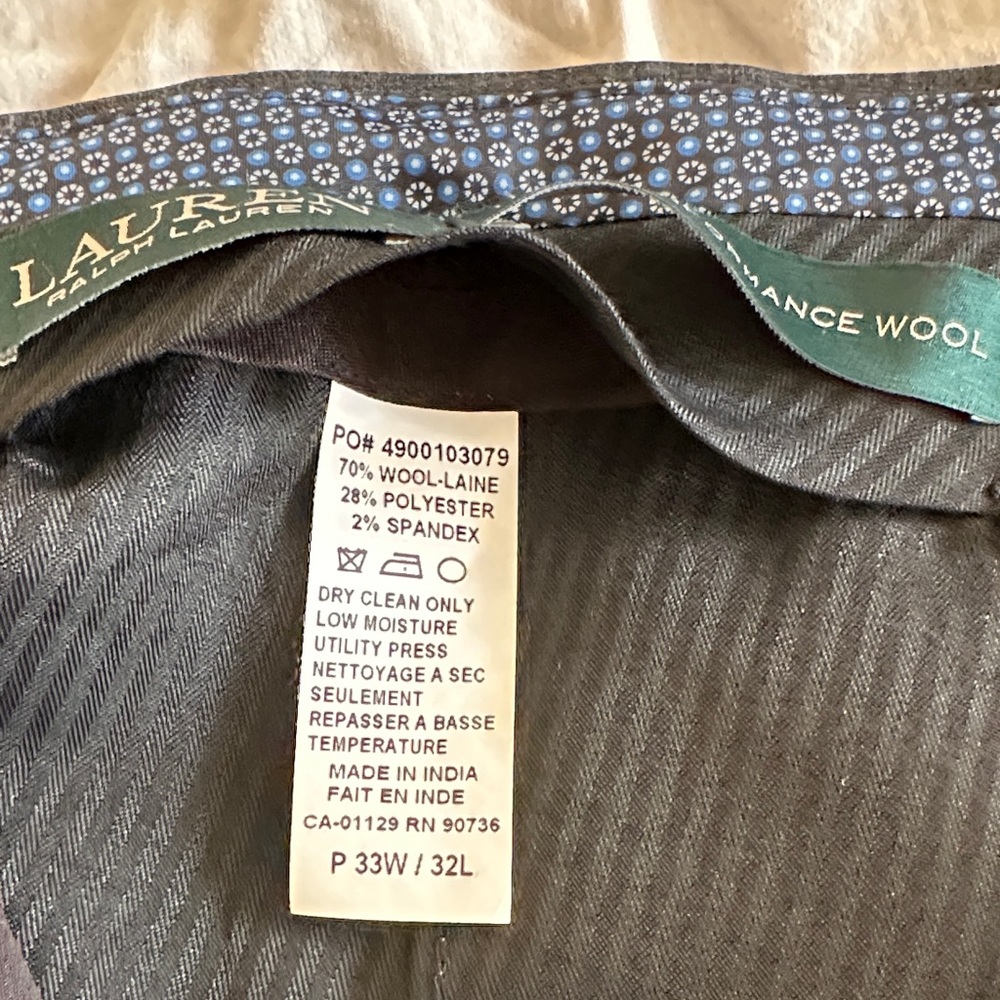 Ralph Lauren Charcoal Ultraflex Wool Trousers - Picture 7 of 7